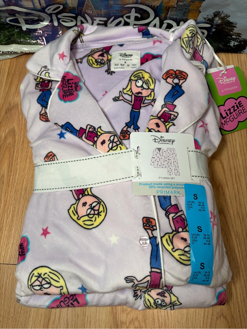 Disney Lizzie McGuire Pajama Shirt and Pants Set Size S Primark Exclusive New